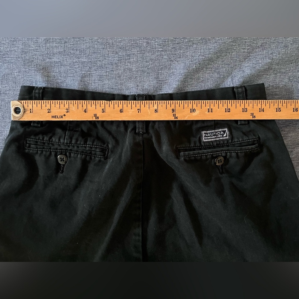 NAUTICA Men's Pleated Front Shorts in Navy Blue GUC 100% Cotton - Picture 4 of 11